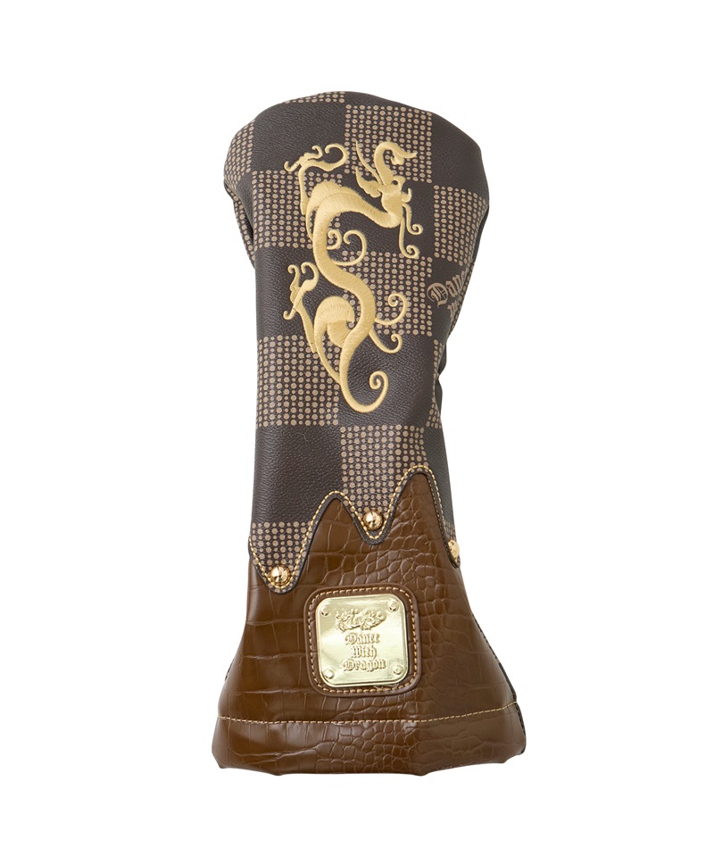 DOTチェックヘッドカバー（DR）(DK BROWN-free)