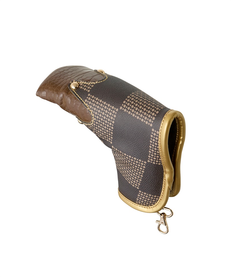 DOTチェックピン型カバー(DK BROWN-free)