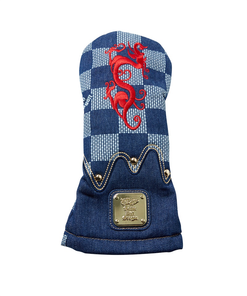 デニムDOTチェックヘッドカバー（DR）