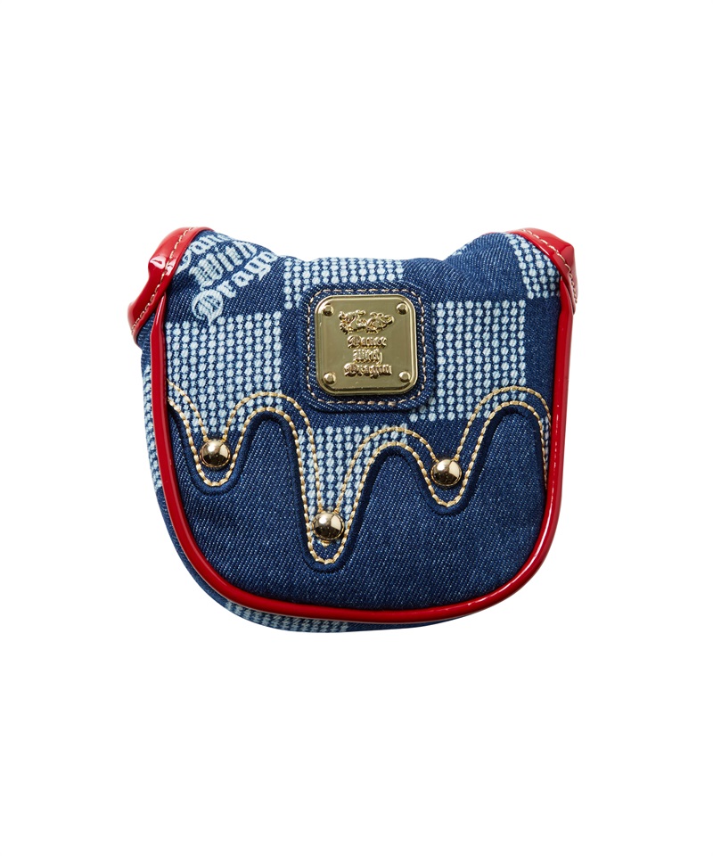 デニムDOTチェックマレット型パターカバー(NAVY-free)