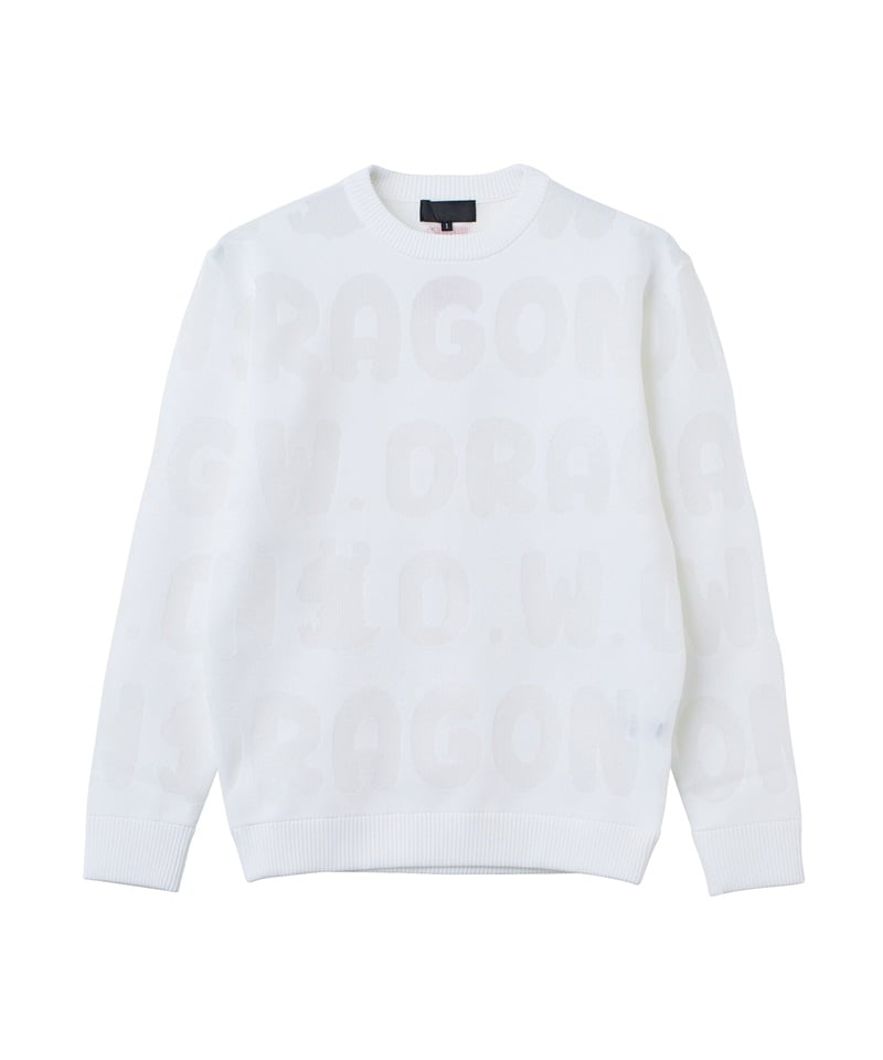 シースルーロゴジャガードセーター(WHITE-LADIES  M)