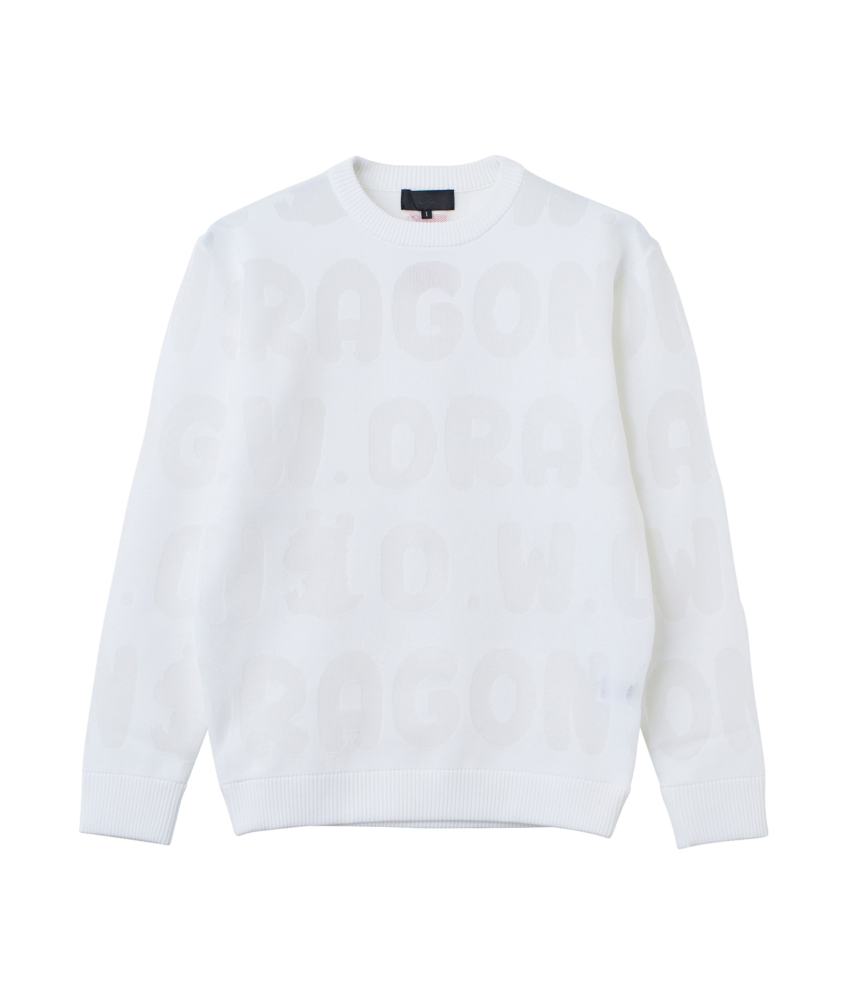 シースルーロゴジャガードセーター(WHITE-LADIES  M)