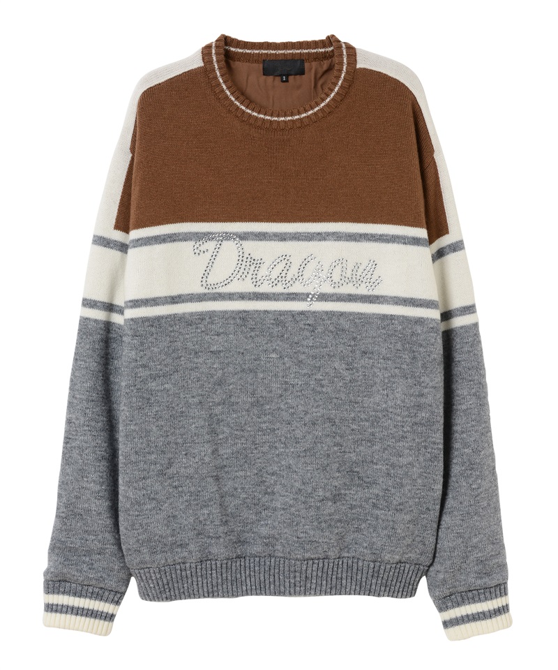ツートンニットセーター(BROWN-LADIES  M)