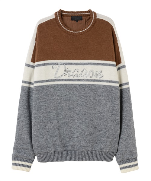 ツートンニットセーター(BROWN-LADIES  M)