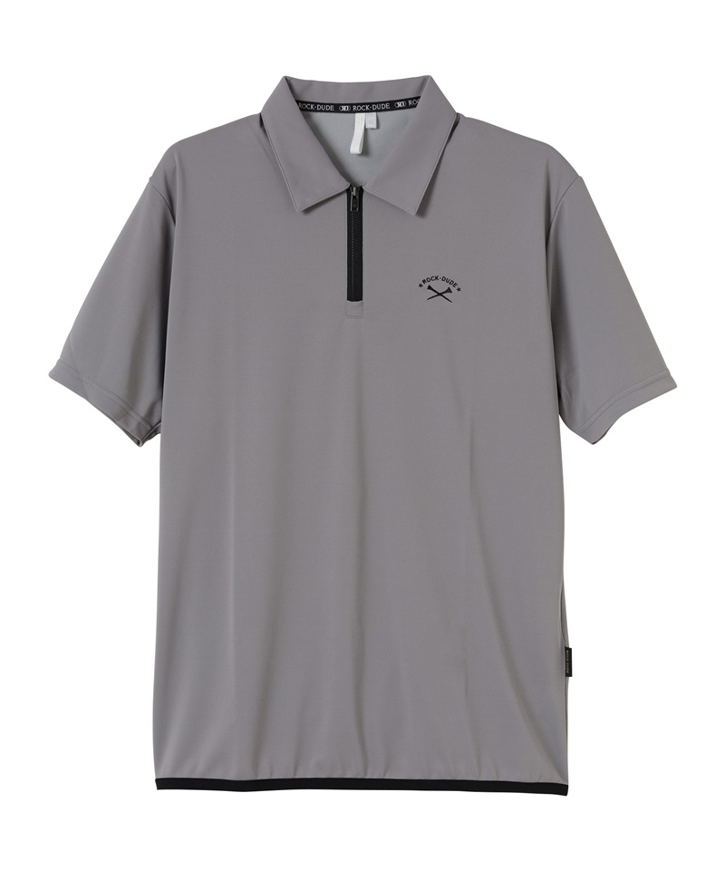 【RD】バックハニカムZIPポロ(GRAY-M)