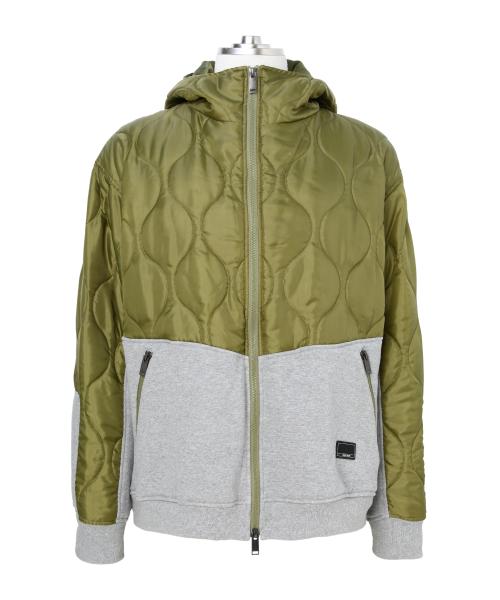 ▼【RD】コラボキルトブルゾン(KHAKI-M)