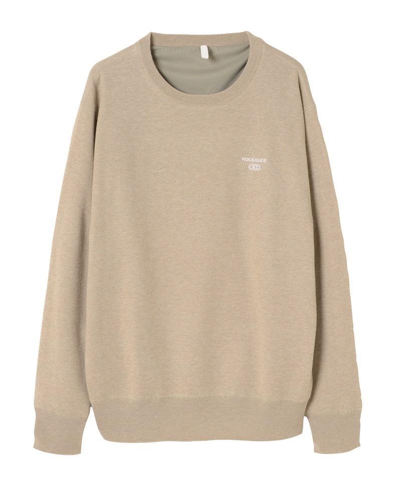 【RD】トライアングル防風ニット(BEIGE-M)