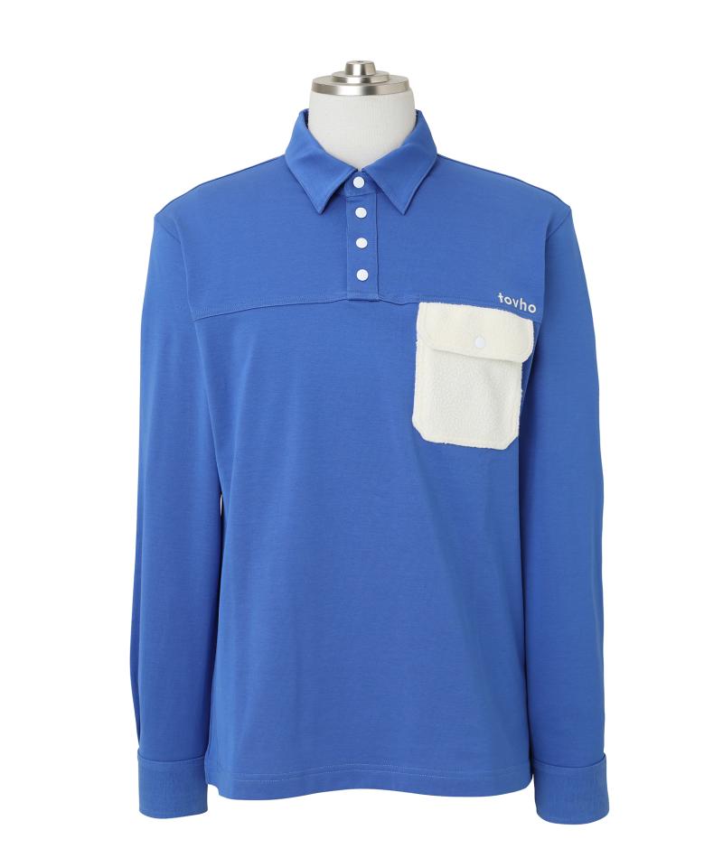 【tovho】BOAポケットシャツ(BLUE-M)