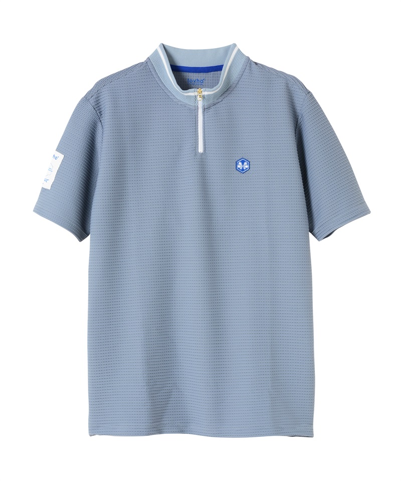【tovho】ピンジャガードZIPシャツ(GRAY-M)