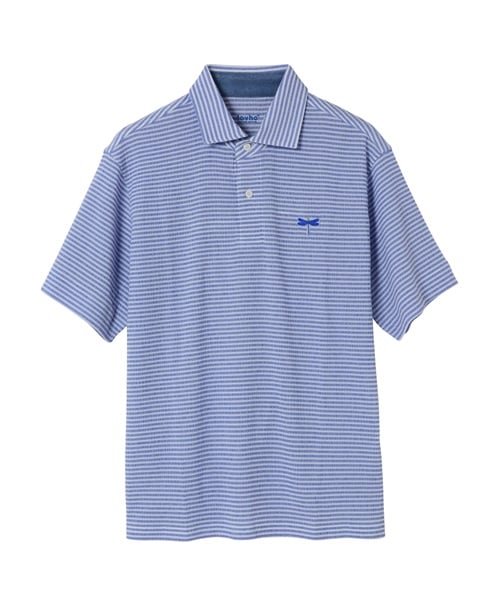 【tovho】クレープシャツ(BLUE-M)
