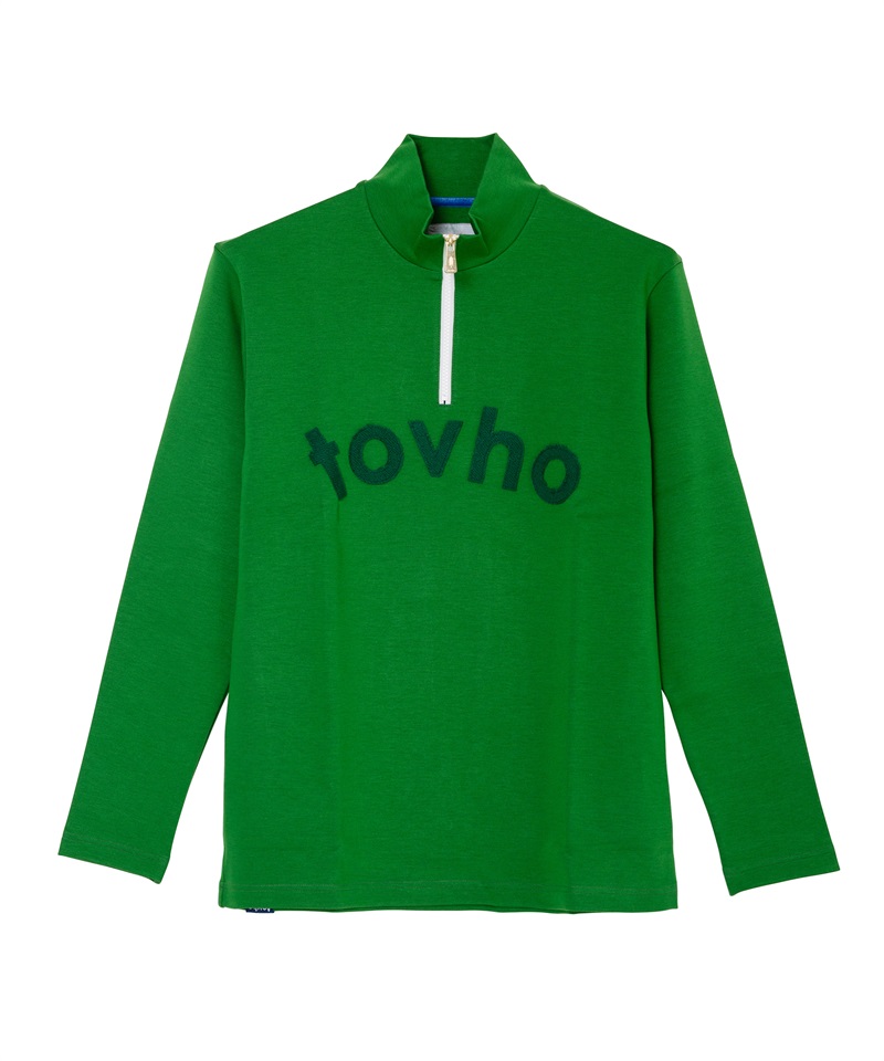 【tovho】ヒートウォームジップシャツ(GREEN-M)