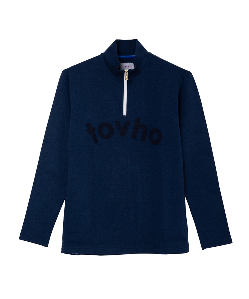 【tovho】ヒートウォームジップシャツ(NAVY-M)
