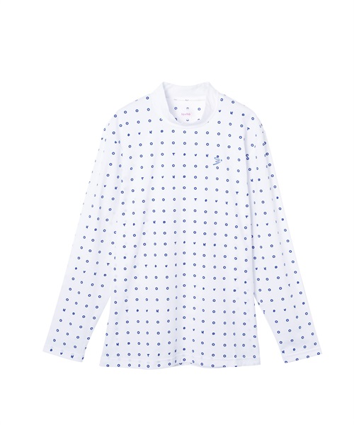 【tovho】六角小紋ＰＴ　ロンＴＥＥ(WHITE-M)