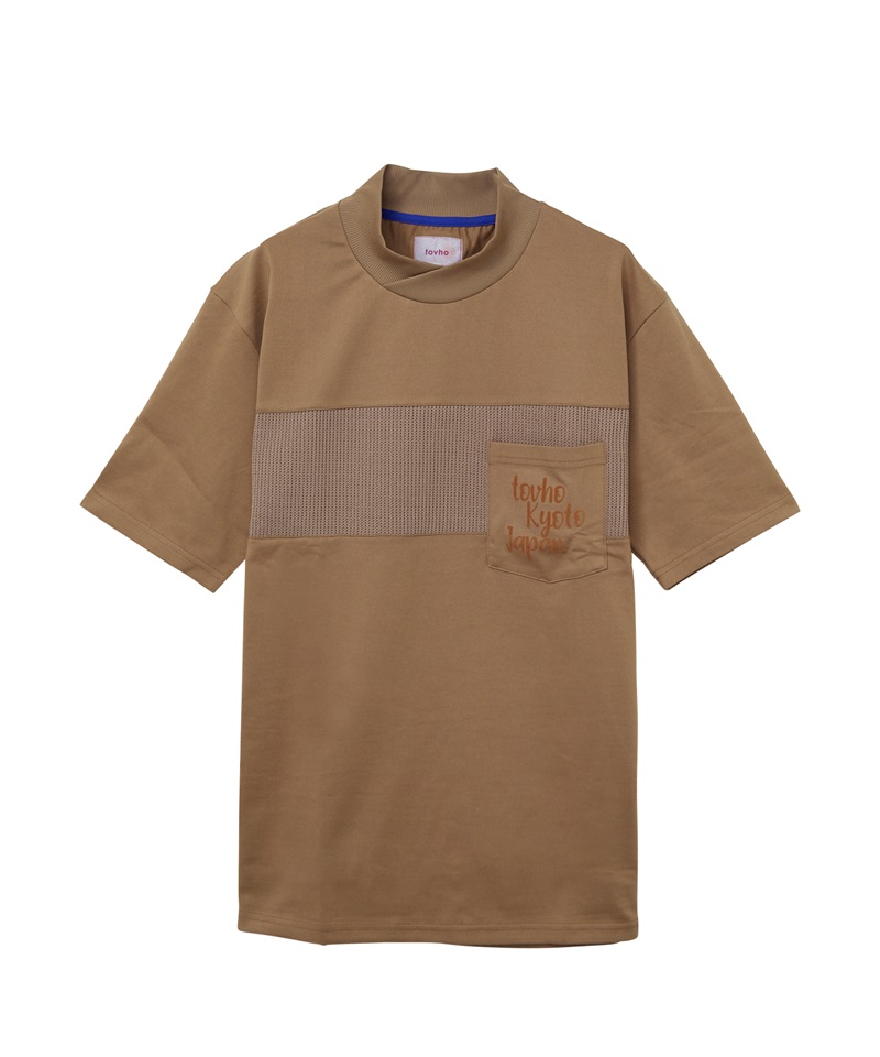 【tovho】メッシュ切替モックＴＥＥ(BROWN-M)