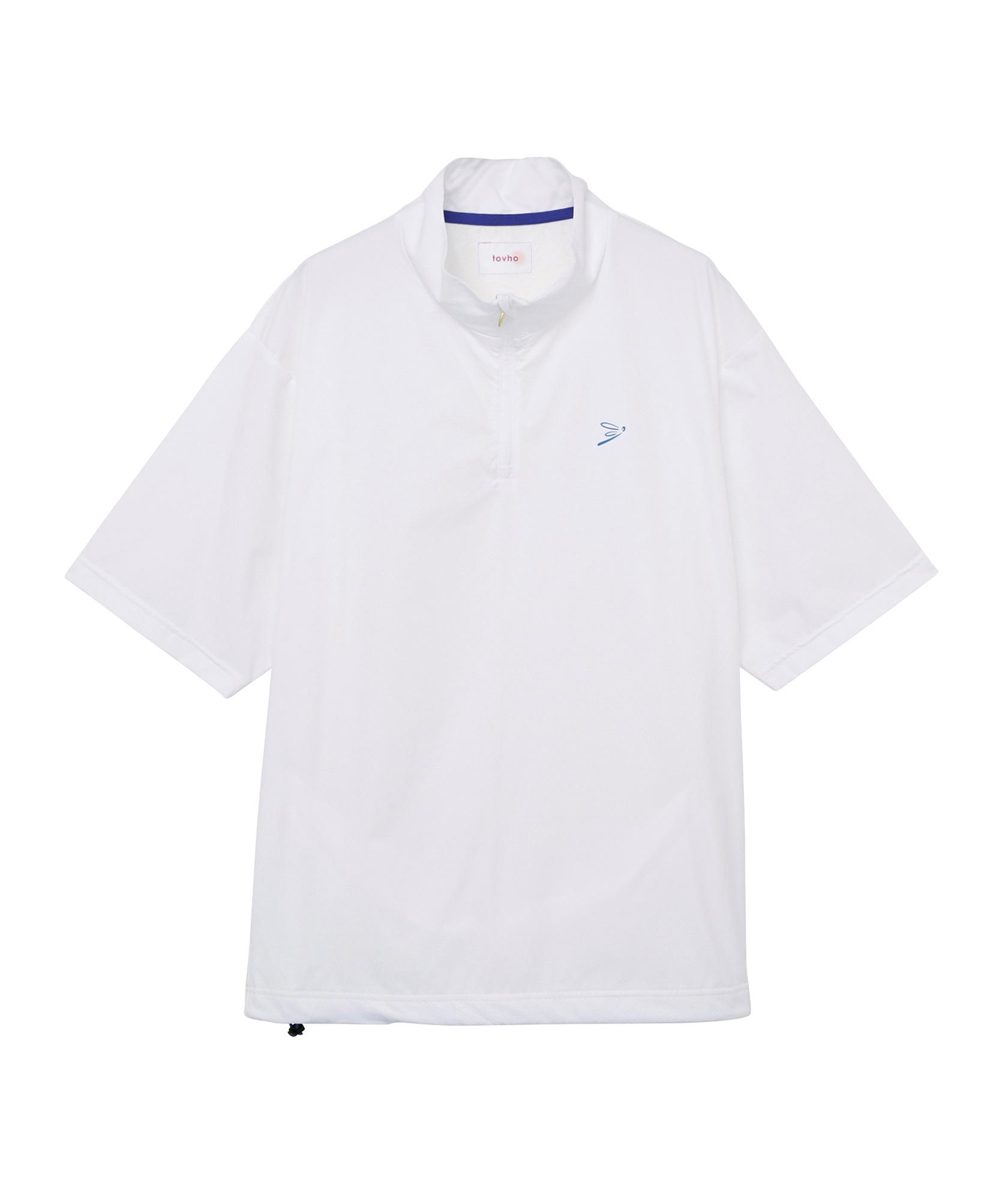 【tovho】ハーフＺＩＰシャツ(WHITE-M)