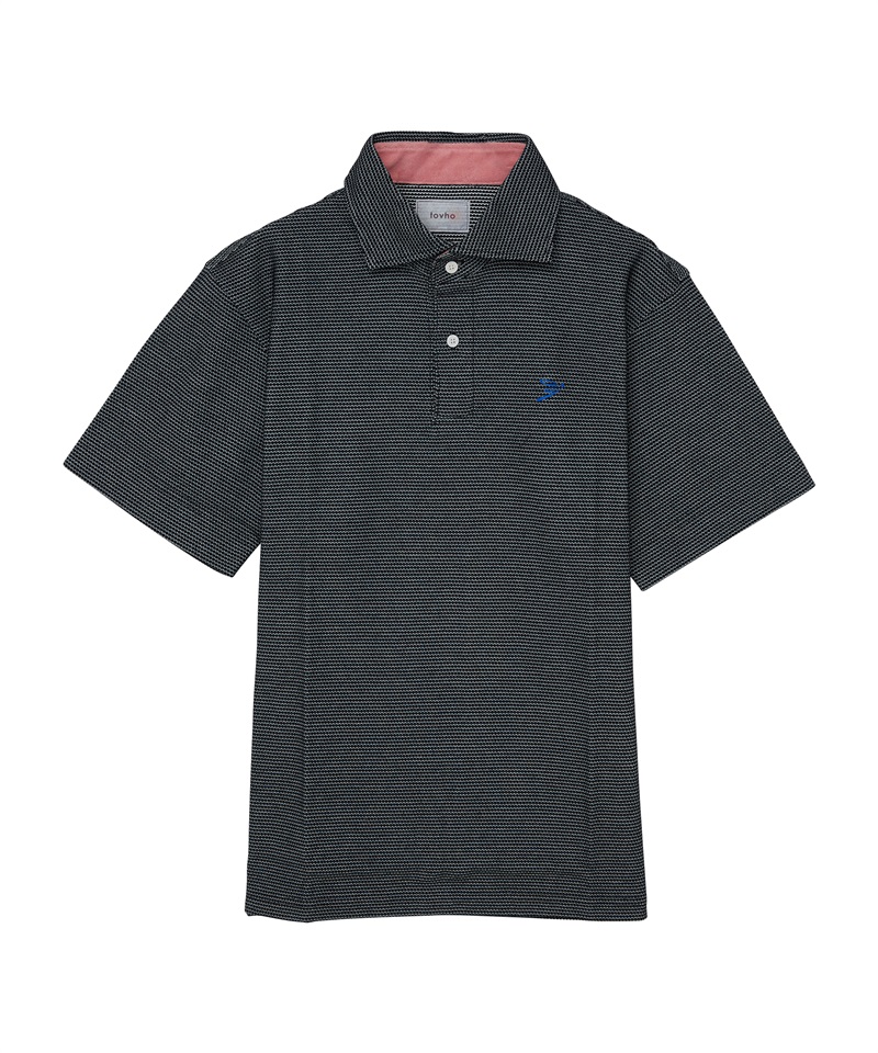 【tovho】ハニカムボーダーシャツ(NAVY-M)