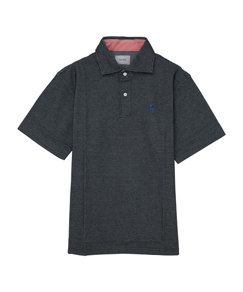 【tovho】ハニカムボーダーシャツ(NAVY-M)