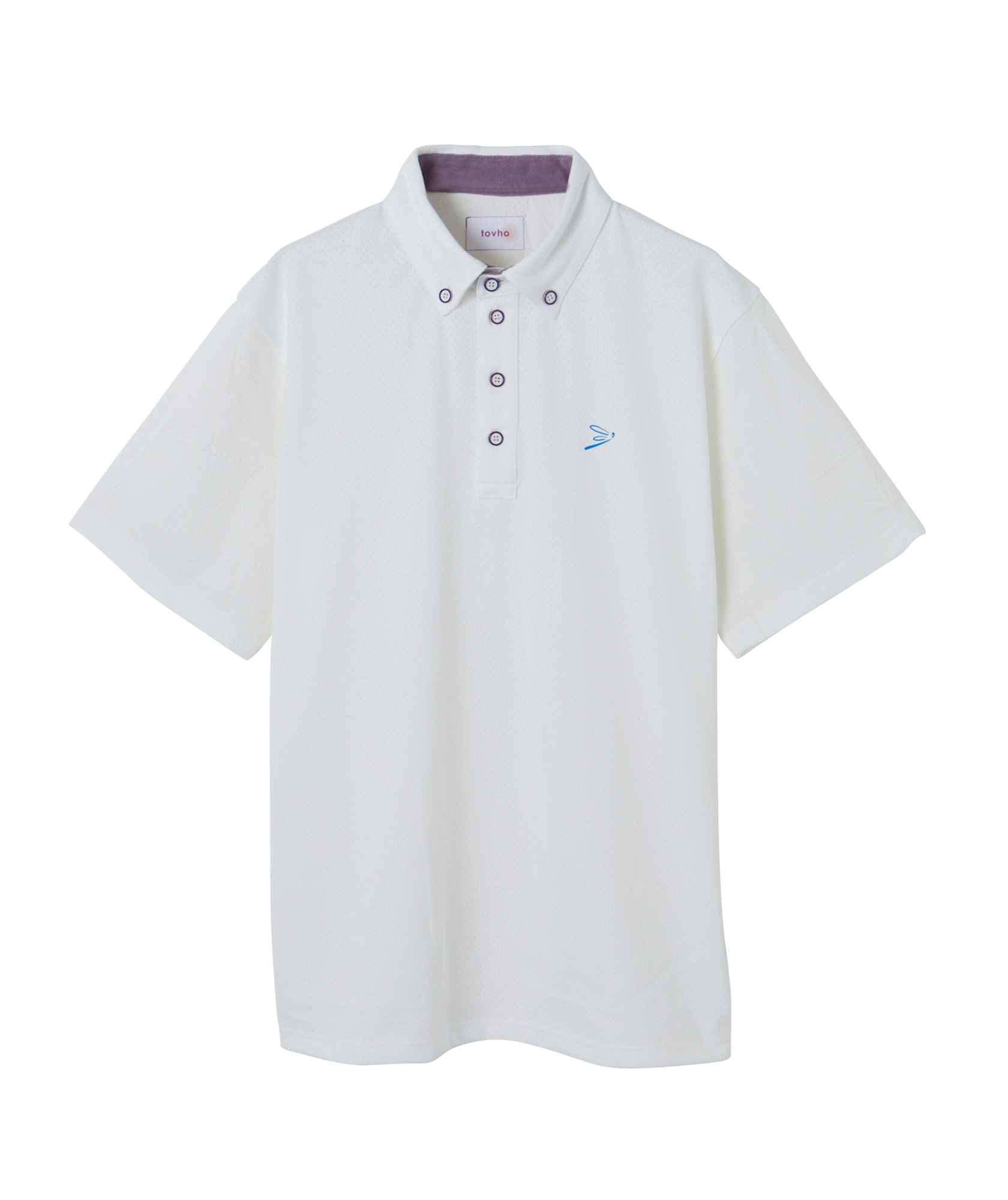 【tovho】ＤＯＴ　ＭＥＳＨシャツ(WHITE-M)