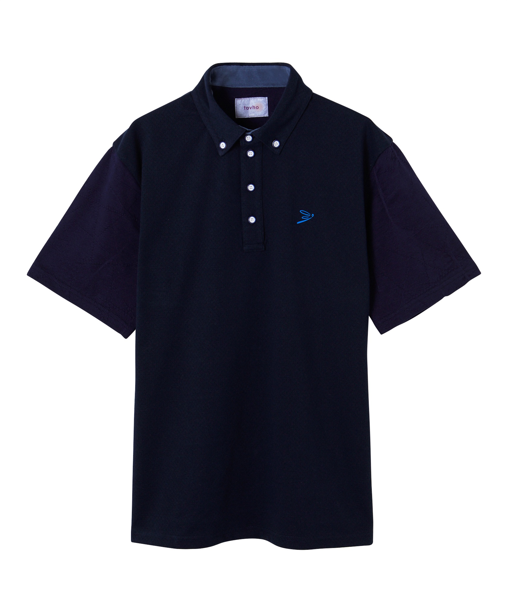 【tovho】ＤＯＴ　ＭＥＳＨシャツ(NAVY-M)