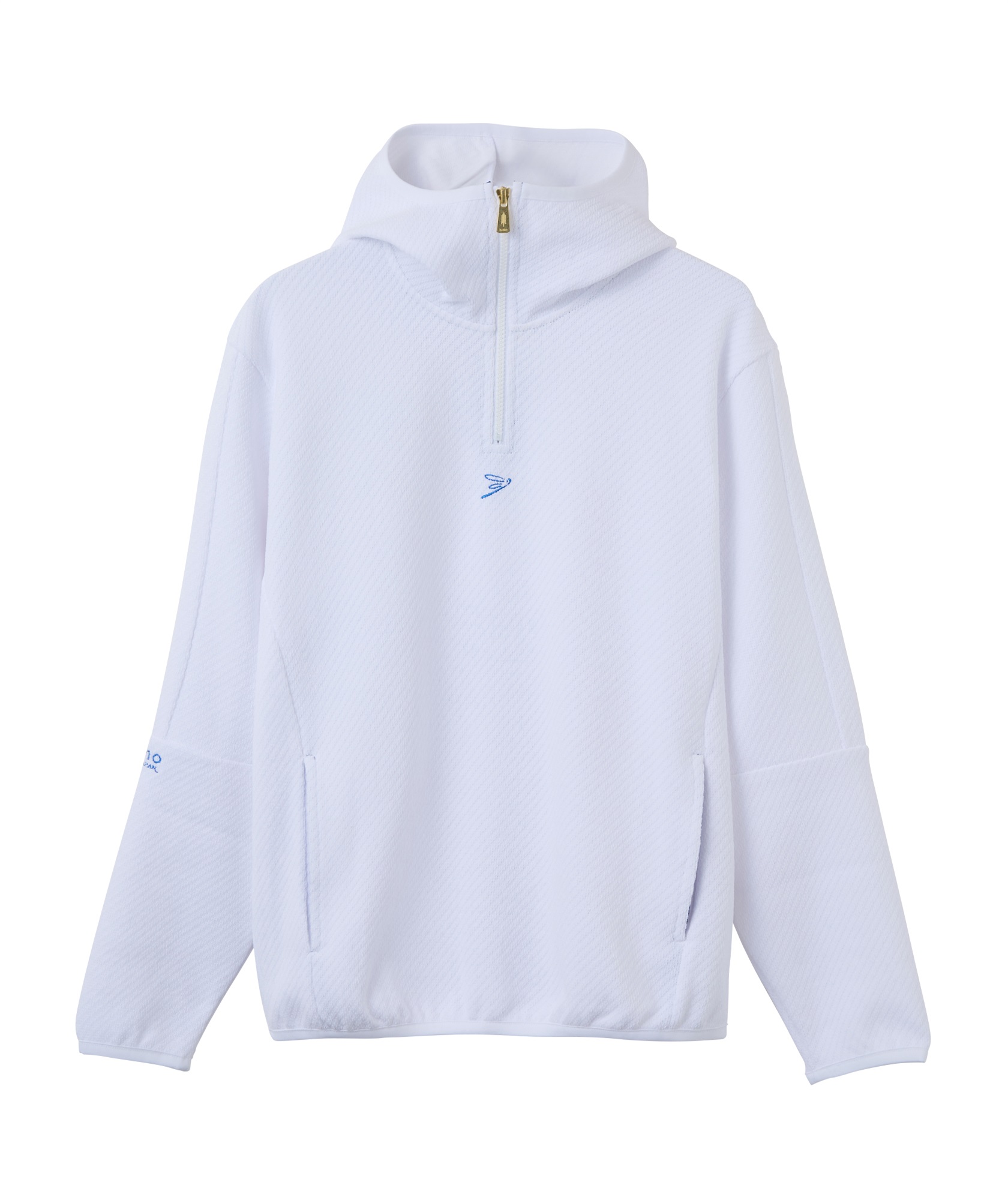 【tovho】ハーフジップパーカー【EVEN掲載】(WHITE-M)