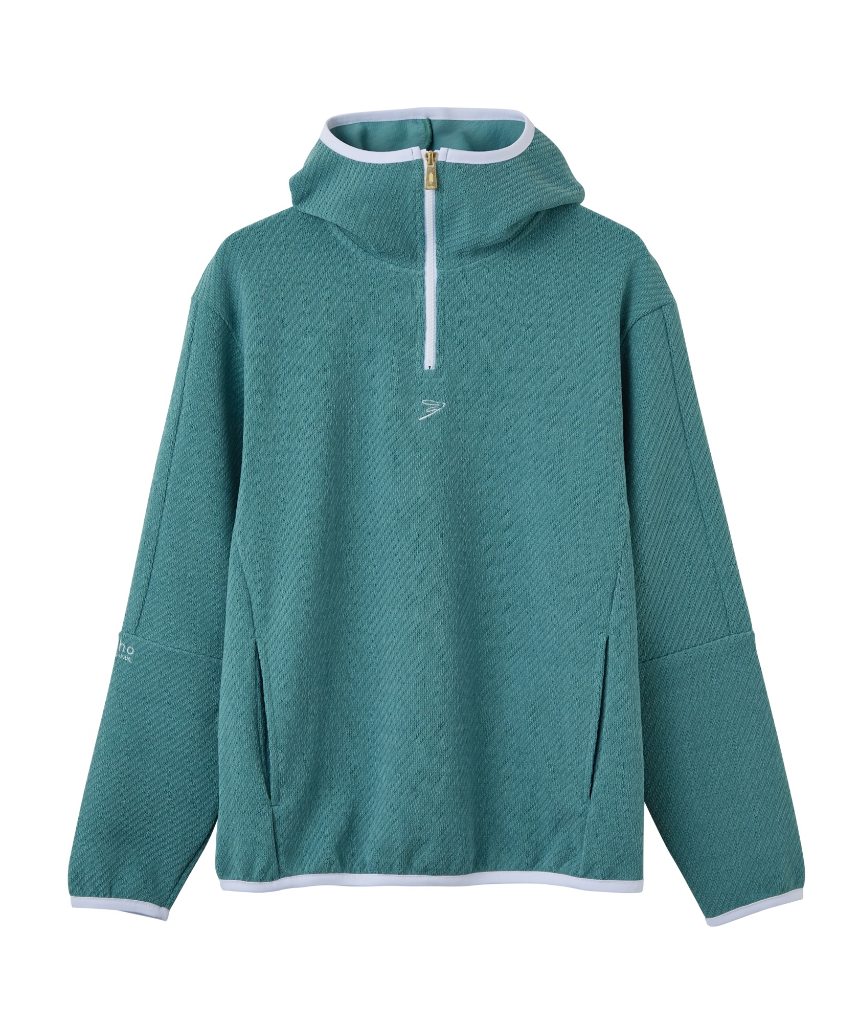 【tovho】ハーフジップパーカー【EVEN掲載】(GREEN-M)