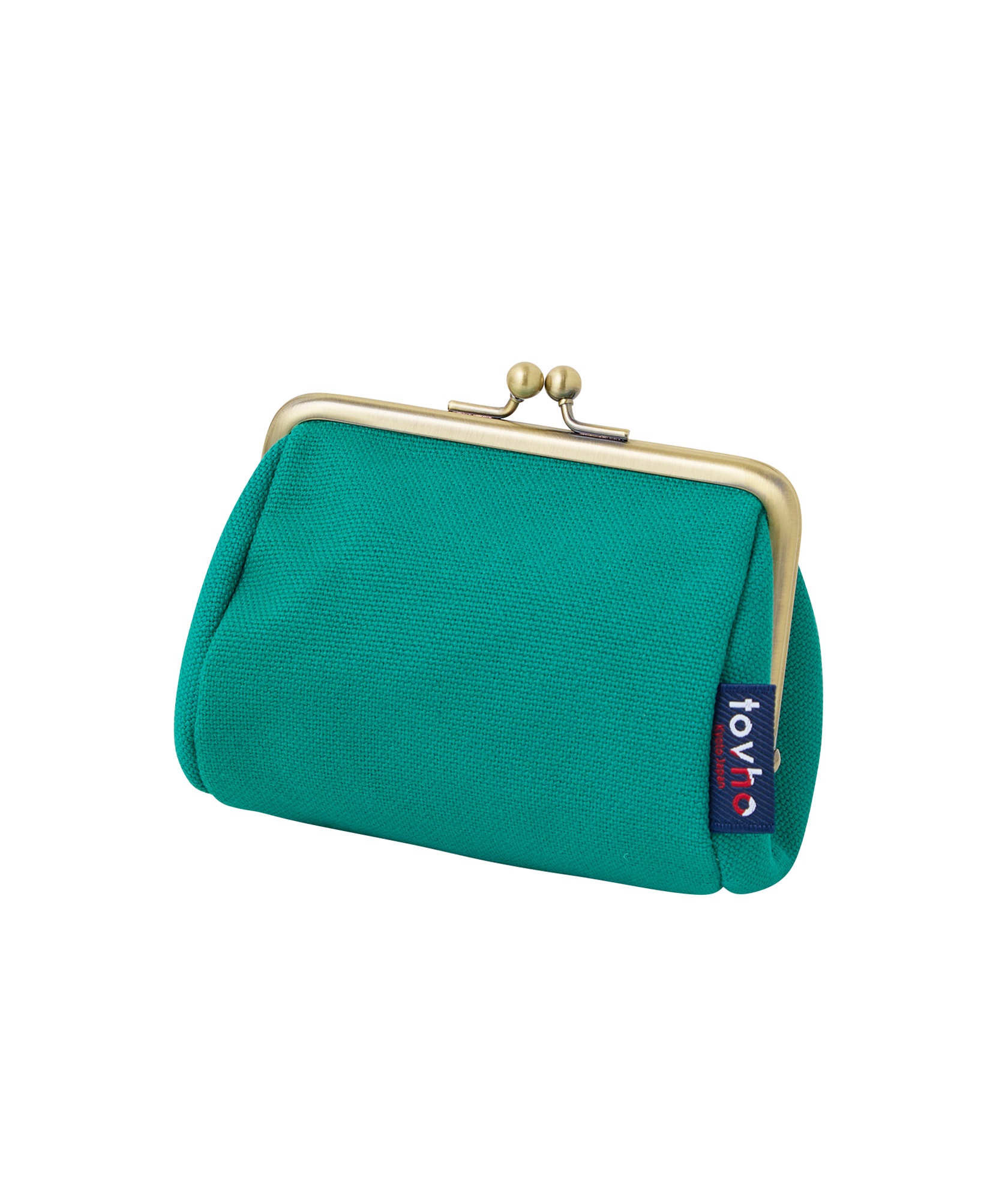 【tovho】ＮＯ．８がま口ポーチ　Ｓ(GREEN-free)