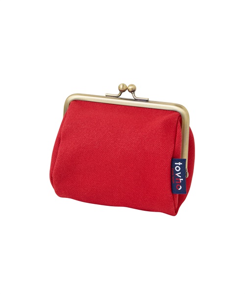 【tovho】ＮＯ．８がま口ポーチ　Ｓ(RED-free)